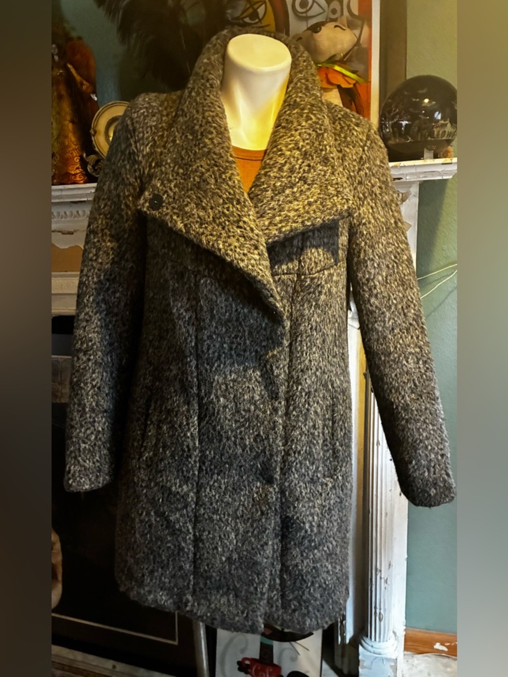 Kenneth Cole tweed coat -M *read